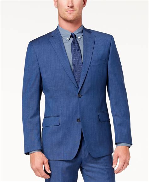 michael kors blue solid classic fit suit|Michael Kors suit separates.